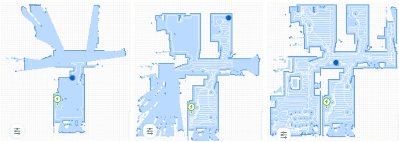 Ecovacs Deebot OZMO T8+ создает карту при первой уборке.